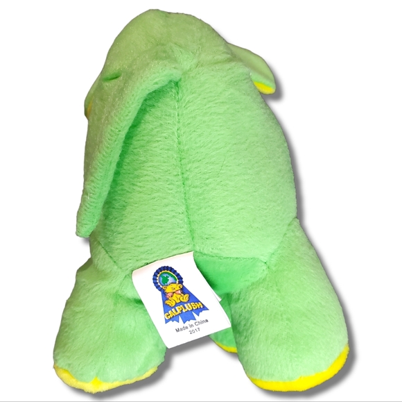 CalPlush Elephant Stuffed Animal Toy 2017 Zoo Kids Birthday Neon Green Yellow - Picture 9 of 12